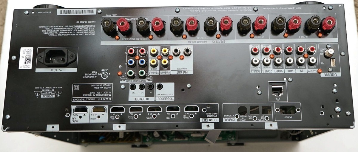 Sony STR-ZA1100ES Receiver 100 Watt 7.2 Channel 4k AV Black FOR