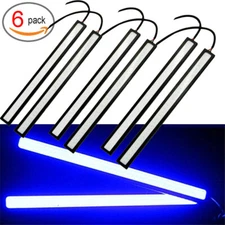 6pcs 12V LED Car Interior Blue Strip Lights Bar Lamp Car Van Boat Home 2020 TOS