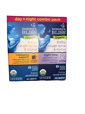 Baby, Organic Cough Syrup & Mucus, Age 4 Months+, Day & Night Combo Pack
