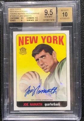 2015 Topps 60th Anniversary Retired Autograph - Joe Namath #T60RA