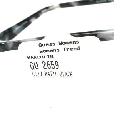 ＊gu2ページ＊ Guess GU2659 002 MATTE Eyeglasses Frames Black Gray Round