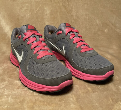 Nike Mujeres Air Relentless 443861-008 Gris Rosa Running Zapatos Con Cordones 8