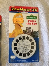 Sesame Street Visits the Zoo VIEW-MASTER 3D Set 3 Reels 1991 Sealed