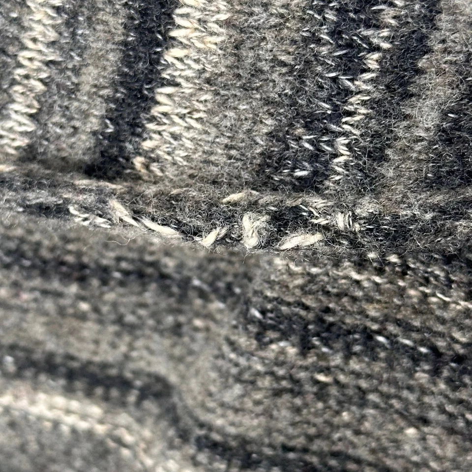 Cárdigan Ralph Lauren Azteca L Lana Cachemira Suroeste Gris Rojo Frente Abierto Foto 4 de 4