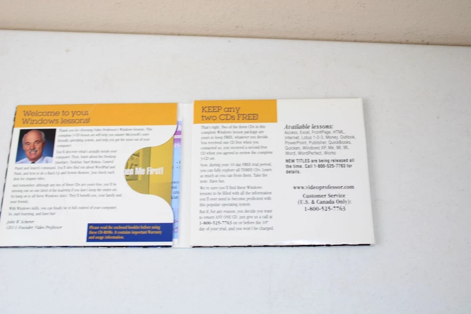 Video Professor CD Learn Windows XP Me 98 3 CD Set Vintage 93346 - Image 2 of 4