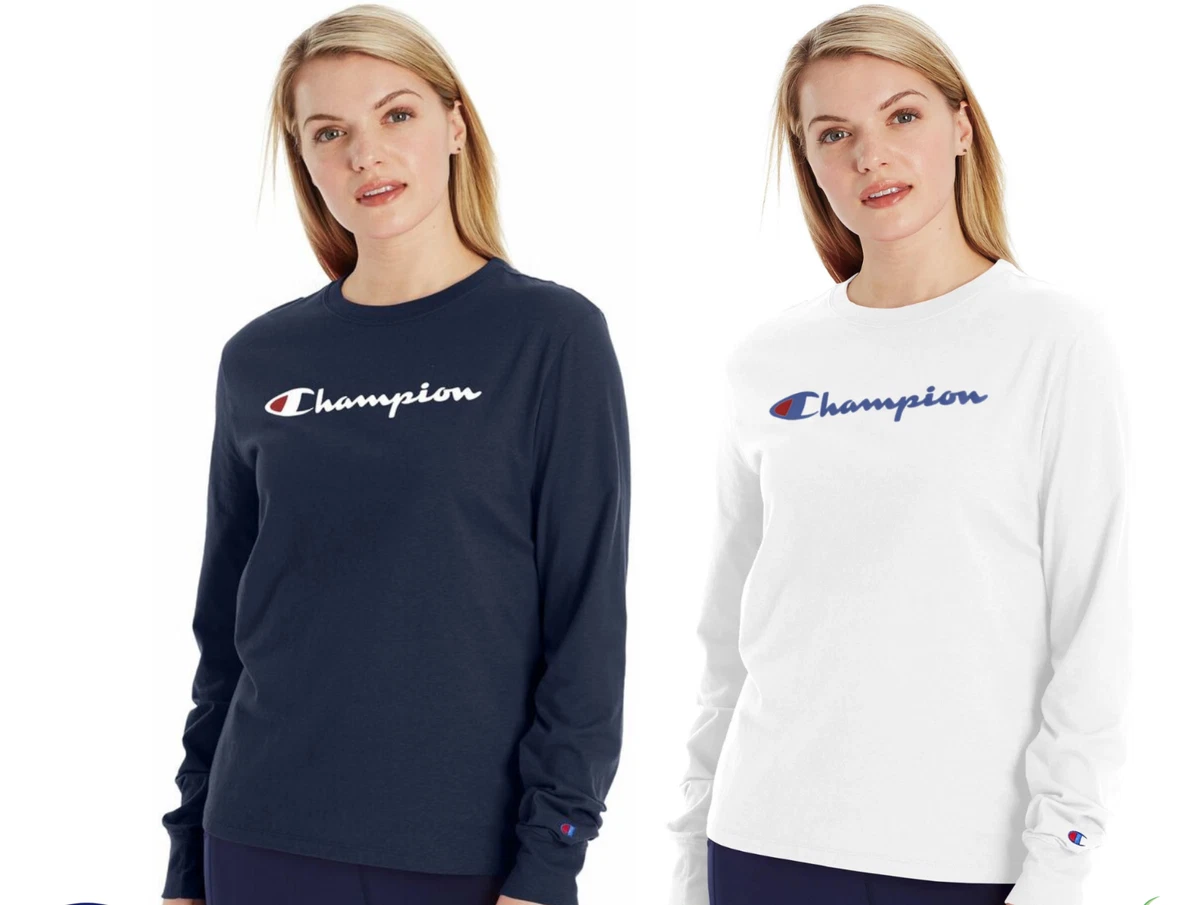 White champion sales long sleeve women's