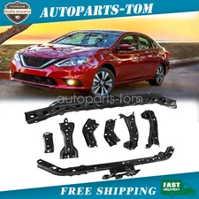 Front Support Radiator Brackets Kit Set Steel For 2013-2019 Nissan Sentra 8pcs