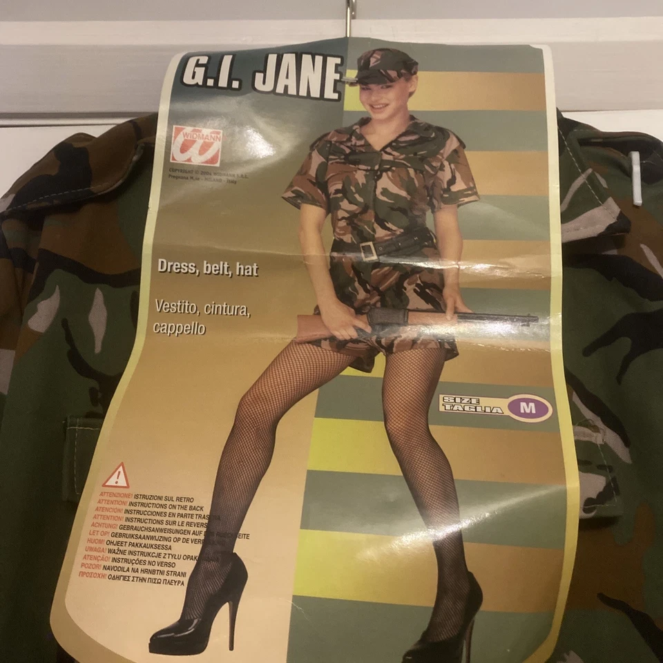 Vintage G.I. Jane костюм карнавальный костюм 2004 M редкая новый армия девочка сексуальный наряд - Изображение 2 из 4