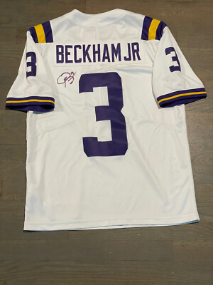 LSU TIGERS ODELL BECKHAM JR AUTOGRAPH BECKETT AUTHENTIC NIKE