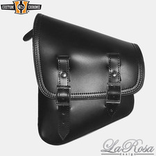 Alforja lateral izquierda bolso brazo oscilante cuero negro apto para Harley Softail 1986-UP