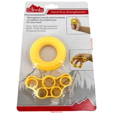 Climb Resistance Hand Grip Strengtheners, 40 LB Ring & 8.8 LB Band - NEW/SEALED