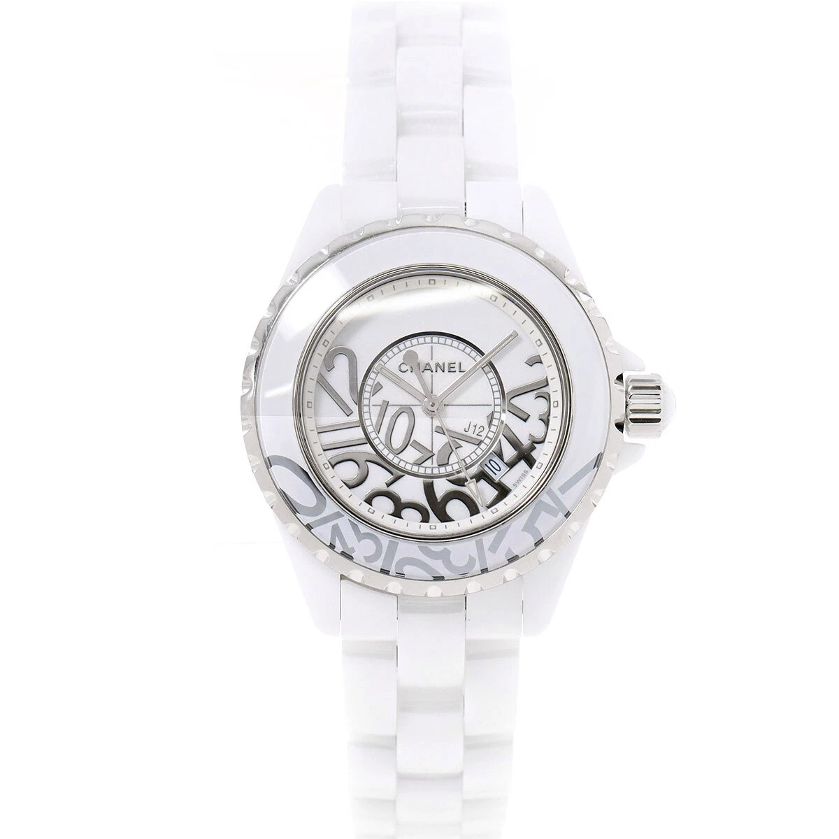 CHANEL J12 Graffiti 33mm H5239 White Ceramic Limited Edition 90187672