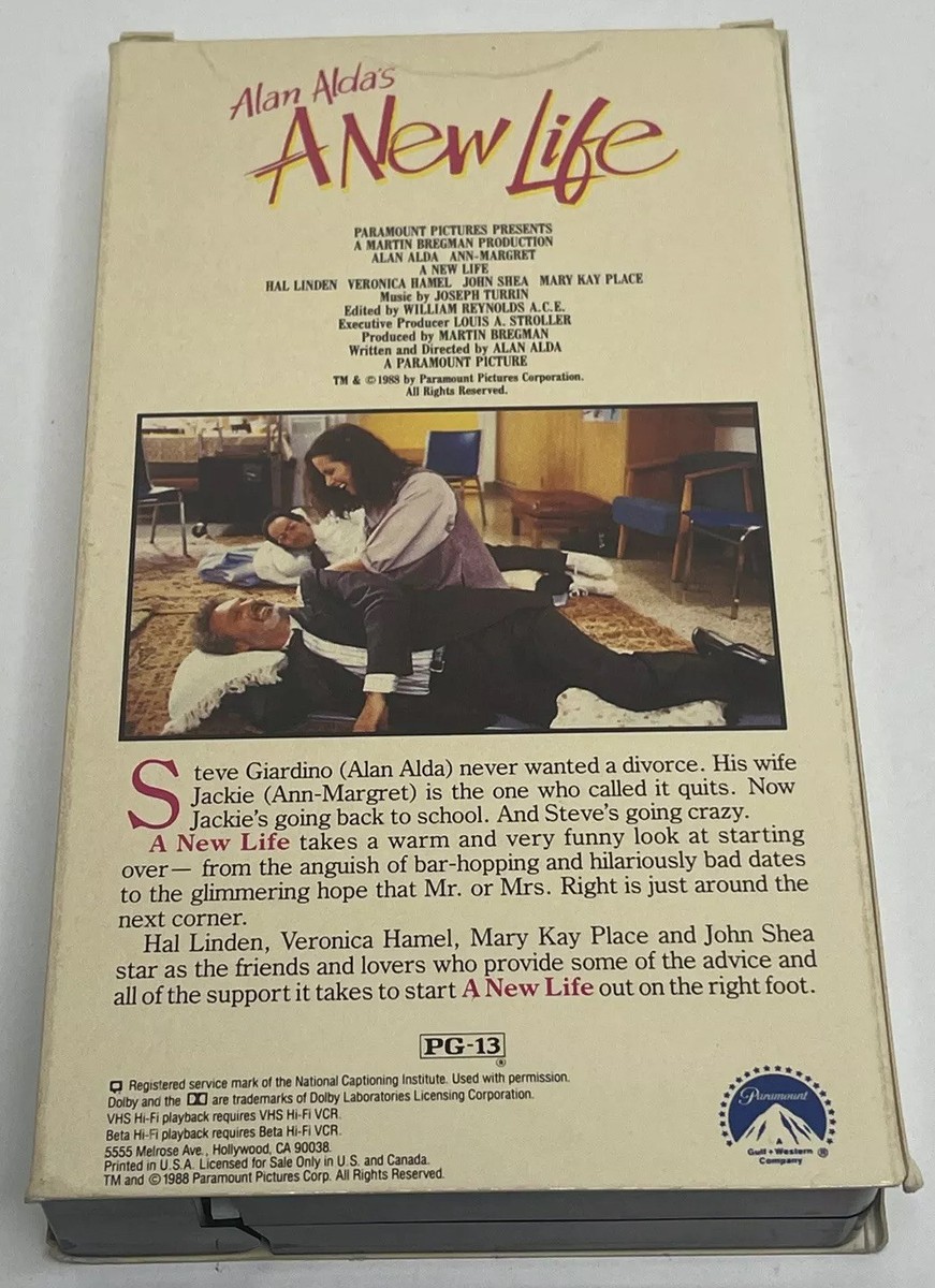A New Life VHS Alan Alda, Ann-Margret, Hal Linden, Veronica Hamel