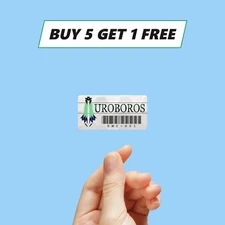 Uroboros asset tag Vinyl Sticker / Label / Aufkleber / Badge / Logo 2 x 1in [880