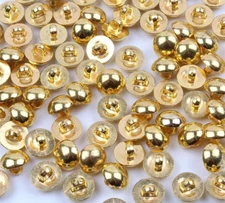 CraftbuddyUS 50pcs 13mm Metal GOLD Round Sew on, Shank Button, DIY