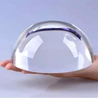 Hemisphere Optical Glass Lens Paperweight Reading Magnifier Diameter 80mm/100mm