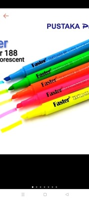 Faster - Pen 6 Colors/Super Fluorescent Textliner 188