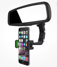 Car Mount Holder Cellphone Stand Rear-View Mirror Clip 360 Universal