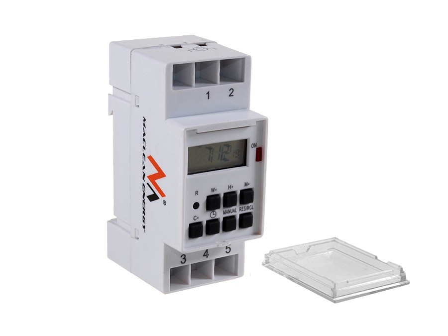 Relè temporizzatore AC 220V 15A con display LCD digitale, montaggio su guida, programmabile