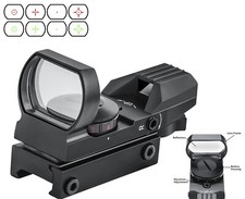 OTTICA MIRINO OLOGRAFICO PUNTO ROSSO/VERDE CON ATTACCO RAPIDO SLITTA 22mm HD 101