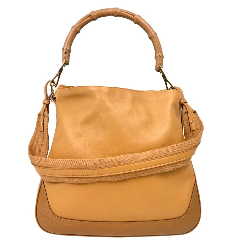 Gucci Beige Bamboo 2way Tote Handbag 001-4095/002058 124202