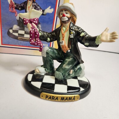 1998 Emmett Kelly Jr. ''Para Mama'' #1 Mom Clown Down on One Knee with Flowers