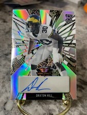 2020 Leaf Valiant Black Crystal DAXTON HILL Autograph Michigan Auto Bengals 3/3