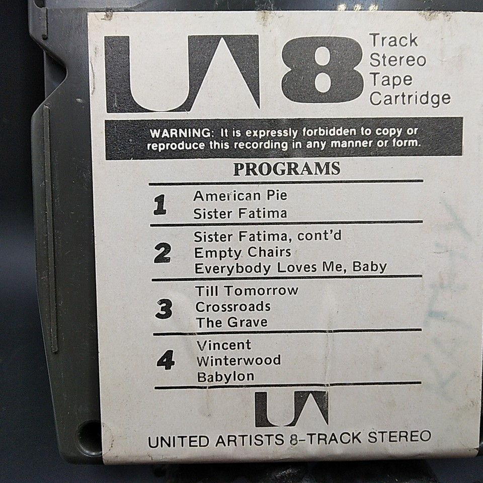 Don McLean American Pie 8Track United Artists U 8299 1971 eBay