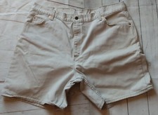 Vintage Levi's 950 Relaxed Fit High Waist Denim Jean Shorts Women 24 Beige USA