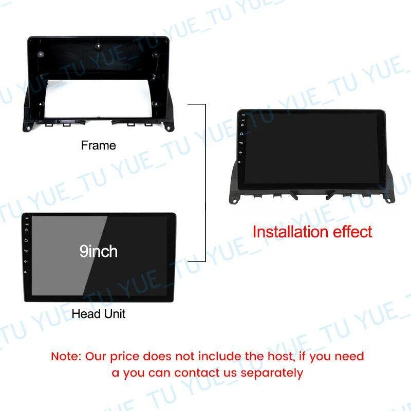 9'' Car Radio Stereo Frame Panel Fascia for Benz C-CLASS W204 C180 C200 2006~11 - Image 3 of 3