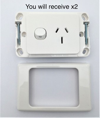 Clipsal 2015/15-WE Switch Single Socket Outlet 1 Pole 15A 250VAC Standard Series