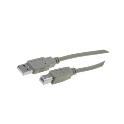 CU201-050-PB Kabel USB 2.0 USB A-Stecker,USB B-Stecker vernickelt 5m grau VCOM