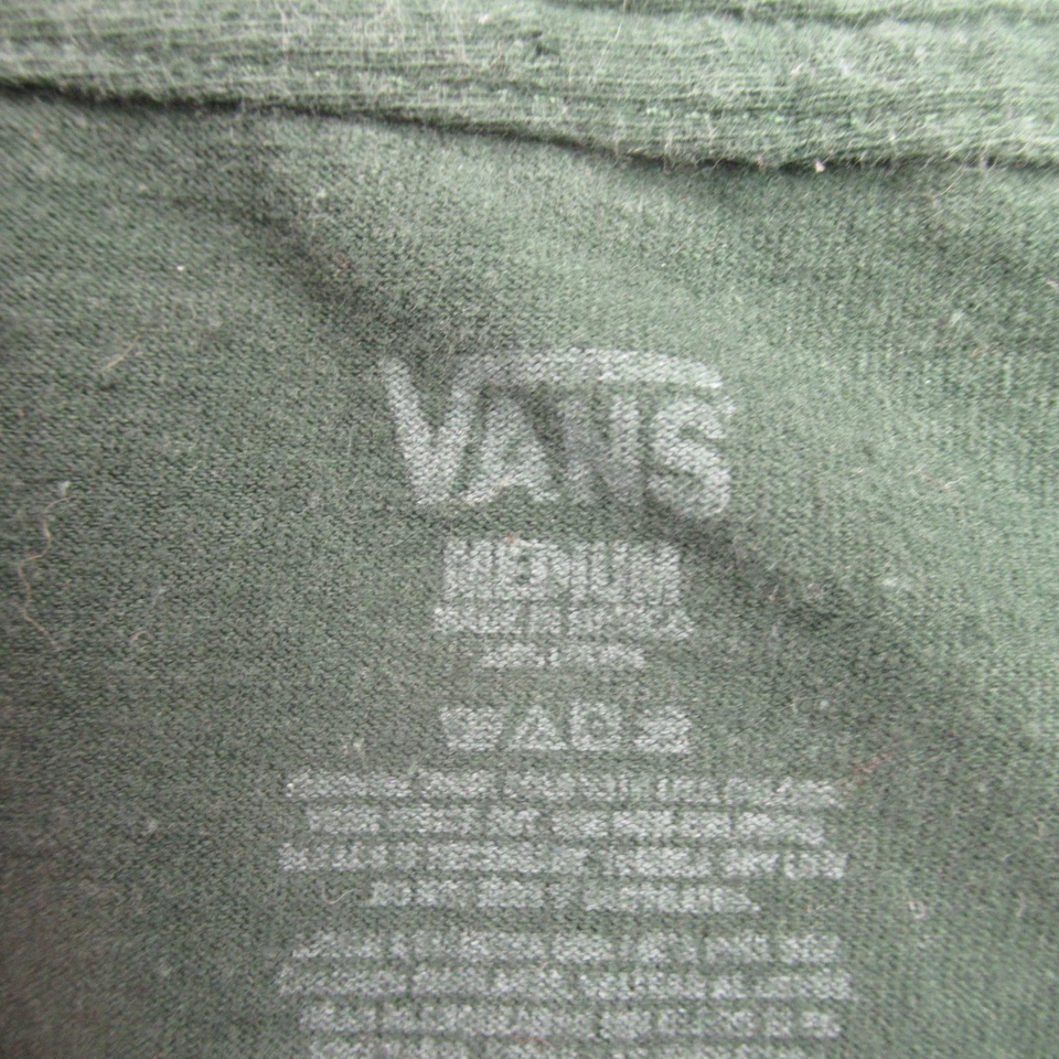 Vans Shirt Mens Medium Short Sleeve Crew Neck Outdoors Lightweight Green - Image 4 of 4