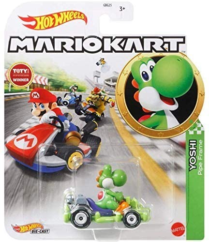 Hot Wheels Mario Kart Yoshi Pipe Frame Version 5Cm MaßStab 1:64 GRN19-image