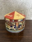 Vintage Coca Cola Carousel Tin Empty Collectible Container Merry Go Round