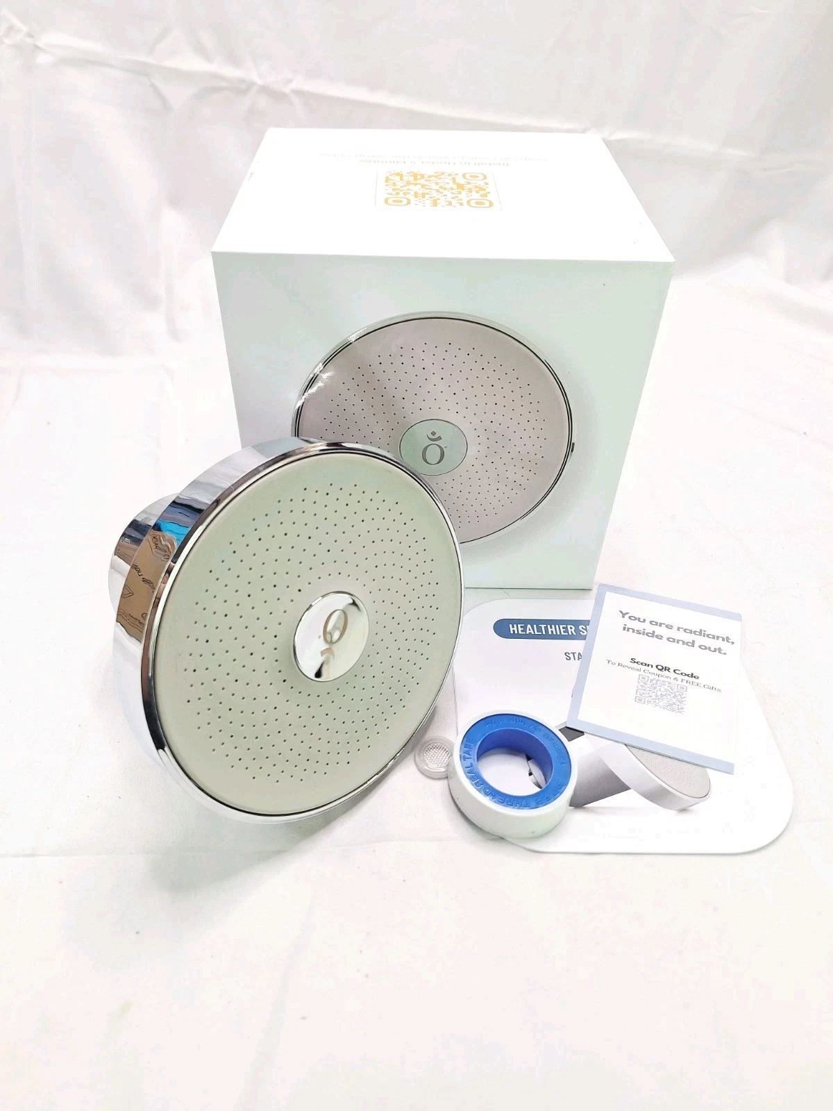 OM3 Filtered Shower Head, High Pressure Shower Head Removes Toxins - Chrome