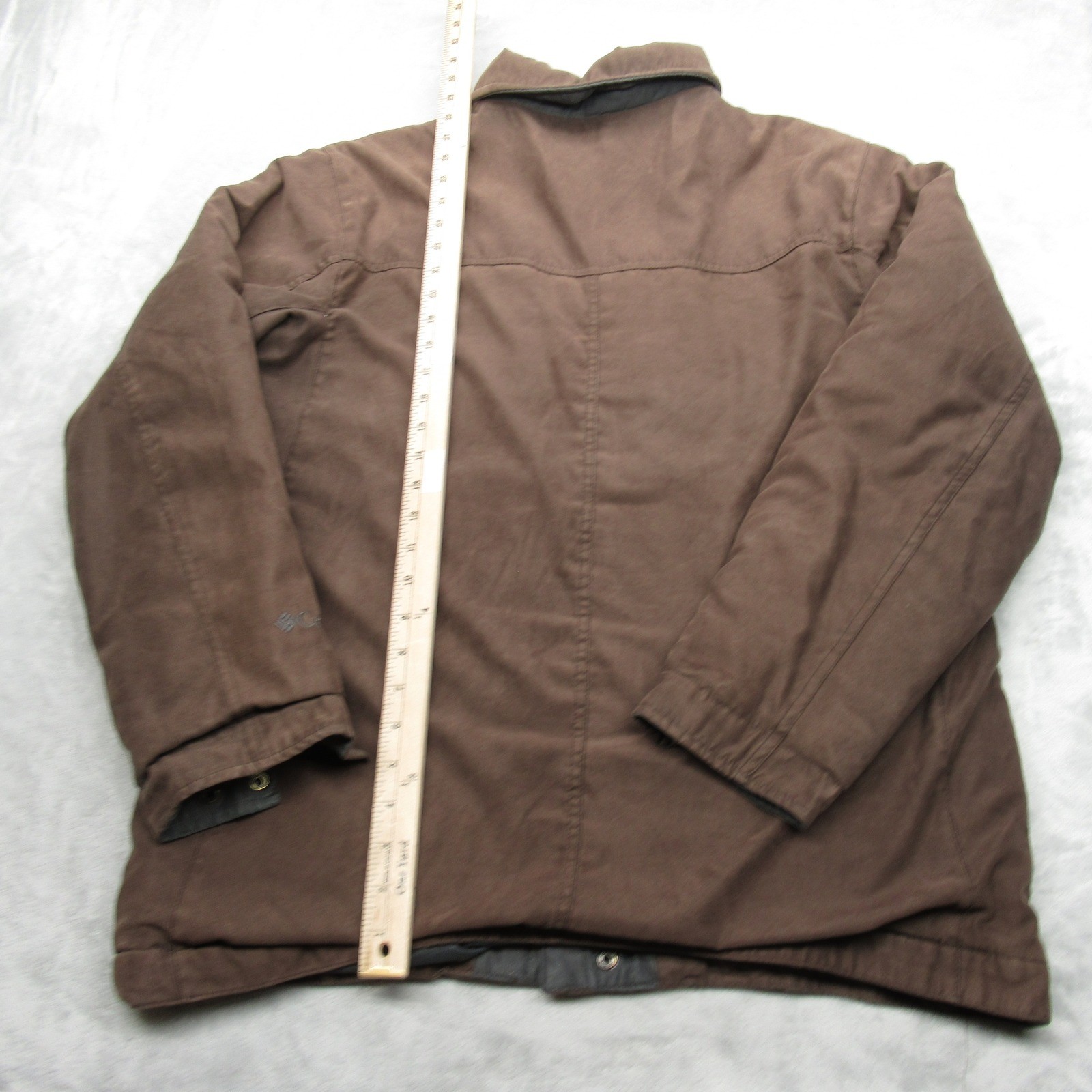 Columbia Jacket Mens Medium Brown Suede Zip Pockets Collared Insulated Full Zip thumbnail 15