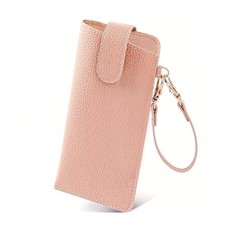 Soft Glasses Cases, Portable Sunglass Pouch with Button Clip Wrist Strap,