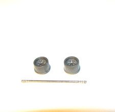 Mega G Silver Wire FRONT WHEELS with axle. AFX, Tomy, Tyco, Mega G, etc 