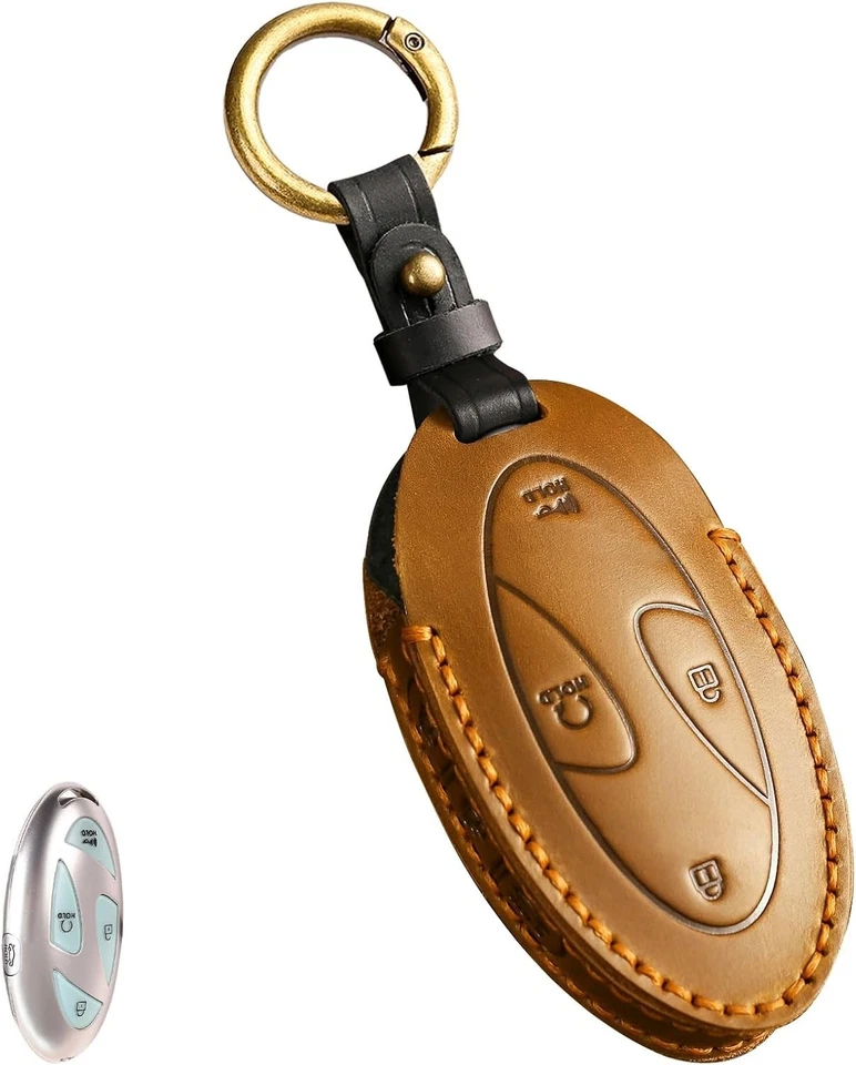 Funda Llavero Cuero Aoocar, Compatible con 2023 2024 2025 Hyundai Ioniq 6 Foto 3 de 4