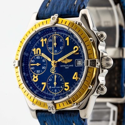 Breitling Chronomat Uhr Ref. D13050.1 Automatik Edelstahl Lederarmband 39x45mm