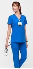 FIGS Royal Blue Women  s Small scrub set