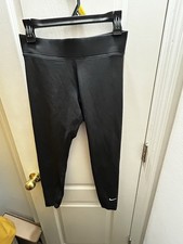 Nike Pro Black Ankle Leggings High Rise SP Women Stretch Elastic Waist