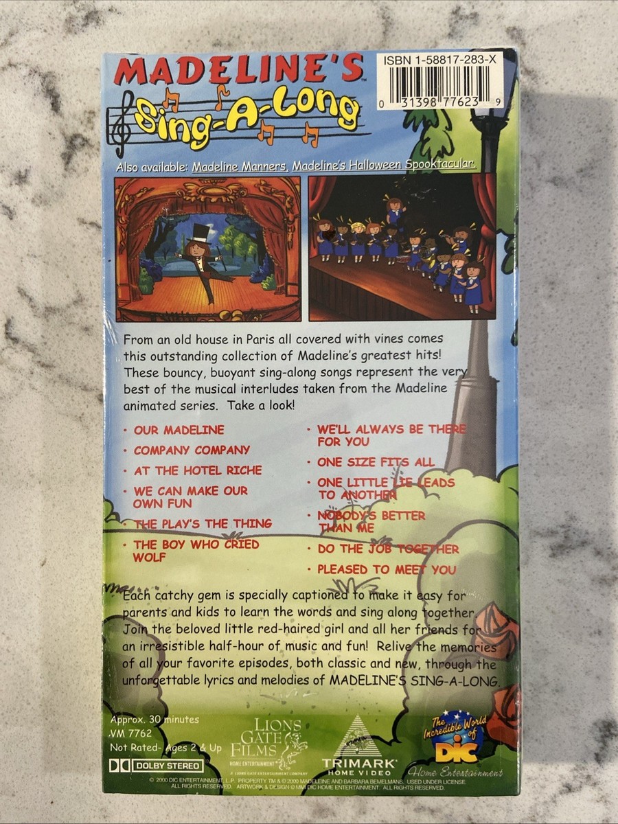 MADELINE'S SING-A-LONG VHS VIDEO 2000, NEW AND SEALED 31398776239