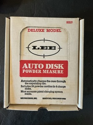 Lee Reloading Deluxe Model Auto Disk Case Activate Powder Measure, 90577, 4 Disk