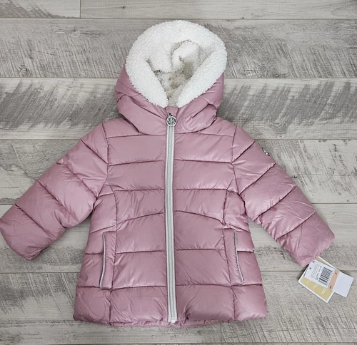 Giacca cappotto invernale Michael KORS Royal ROSA TAGLIA 2T bambino nuovo con etichette