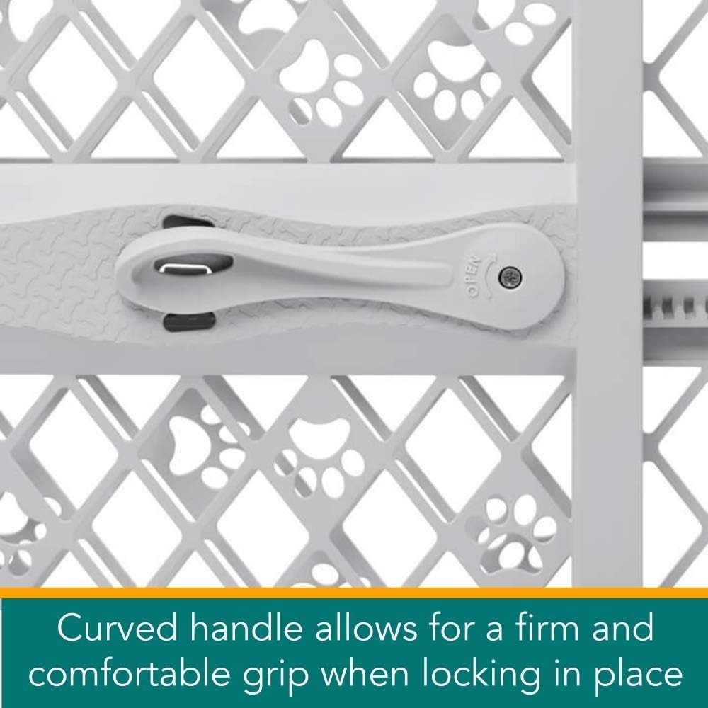 MYPET North States Paws Portable Pet Gate: 26-40" Wide. Pressure Mount, Gray