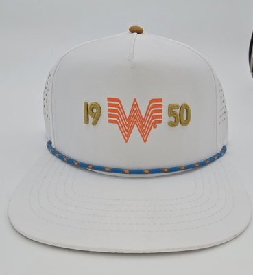 #ad #ad Whataburger White 1950 Staunch Collection Hat New With Light Blue Rope Detail $15.00
