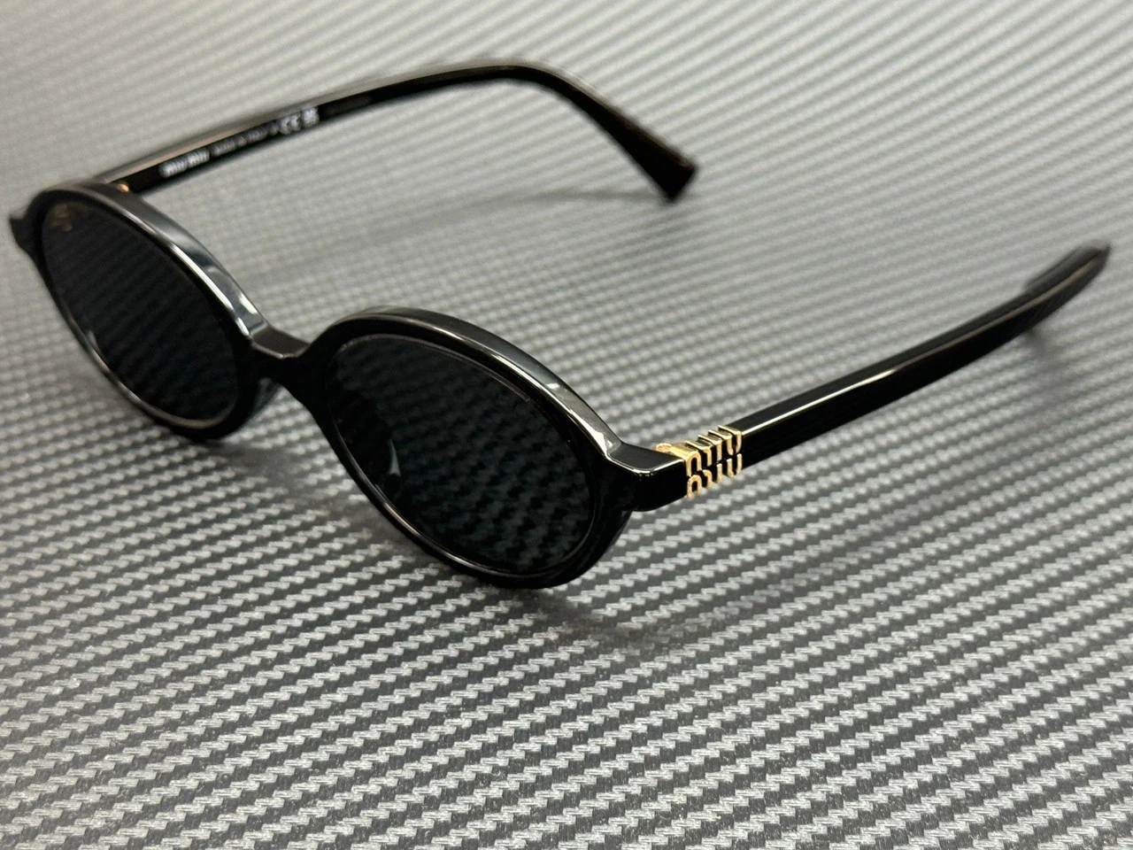 Miu Miu — MIU MIU MU 04ZS 1AB5S0 Black Grey Women's 50 mm Sunglasses