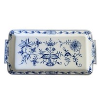 Antique Meissen Blue Onion Serving Platter Cross Swords